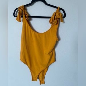 Yellow Shein bodysuit